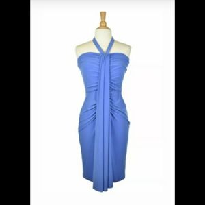 Norma KAMALI x Everlast Blue Strappy Halter Dress